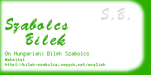 szabolcs bilek business card